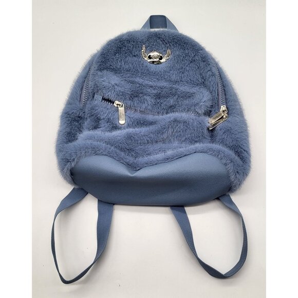 Bioworld Handbags - BIOWORLD X STITCH Disney Fuzzy Blue Mini Backpack